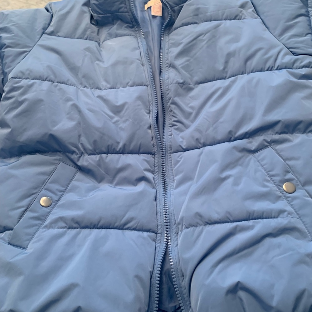 Light blue puffer jacket for girls - size 13/14 but runs small